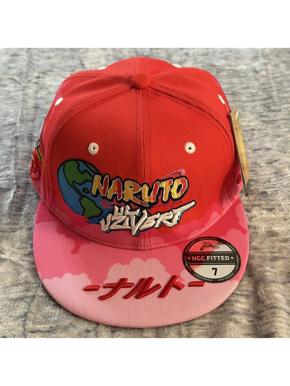 Headgear Classics Naruto x Lil Uzi Vert HGC Fitted Hat Red Pink Size 7 Uzumaki